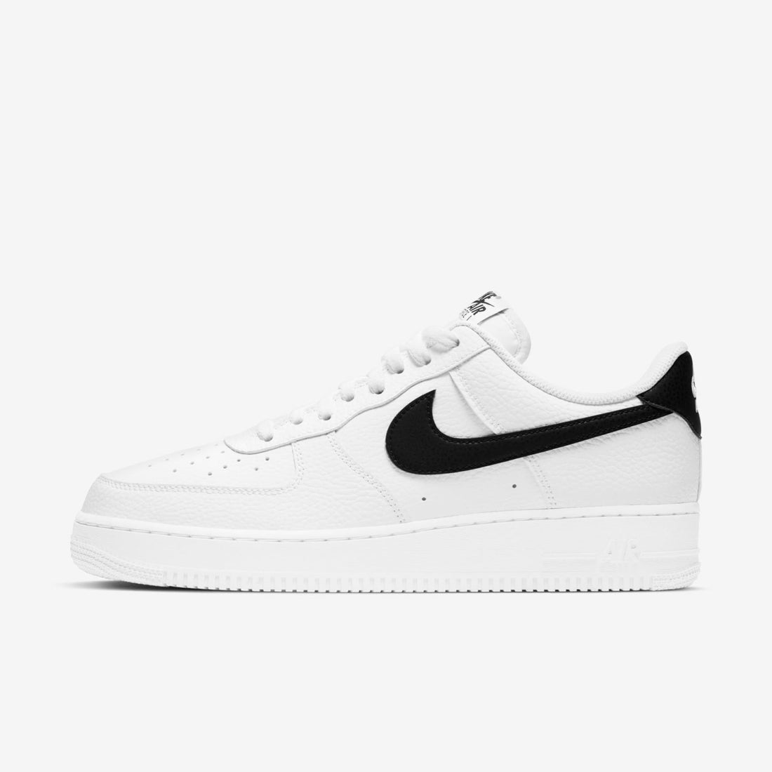 Nike Air Force 1 Low '07 'White Black Pebbled Leather' - Stepsfy