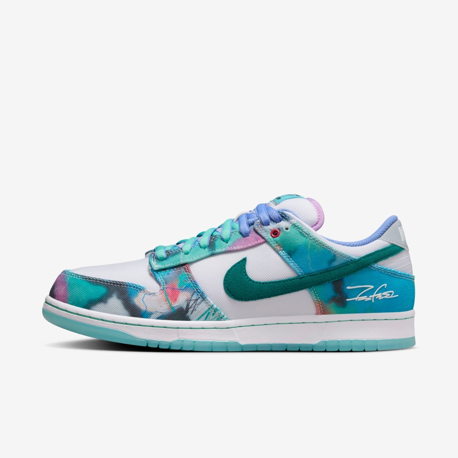 Nike SB Dunk Low X 'Futura Laboratories' White and Geode Teal - Stepsfy