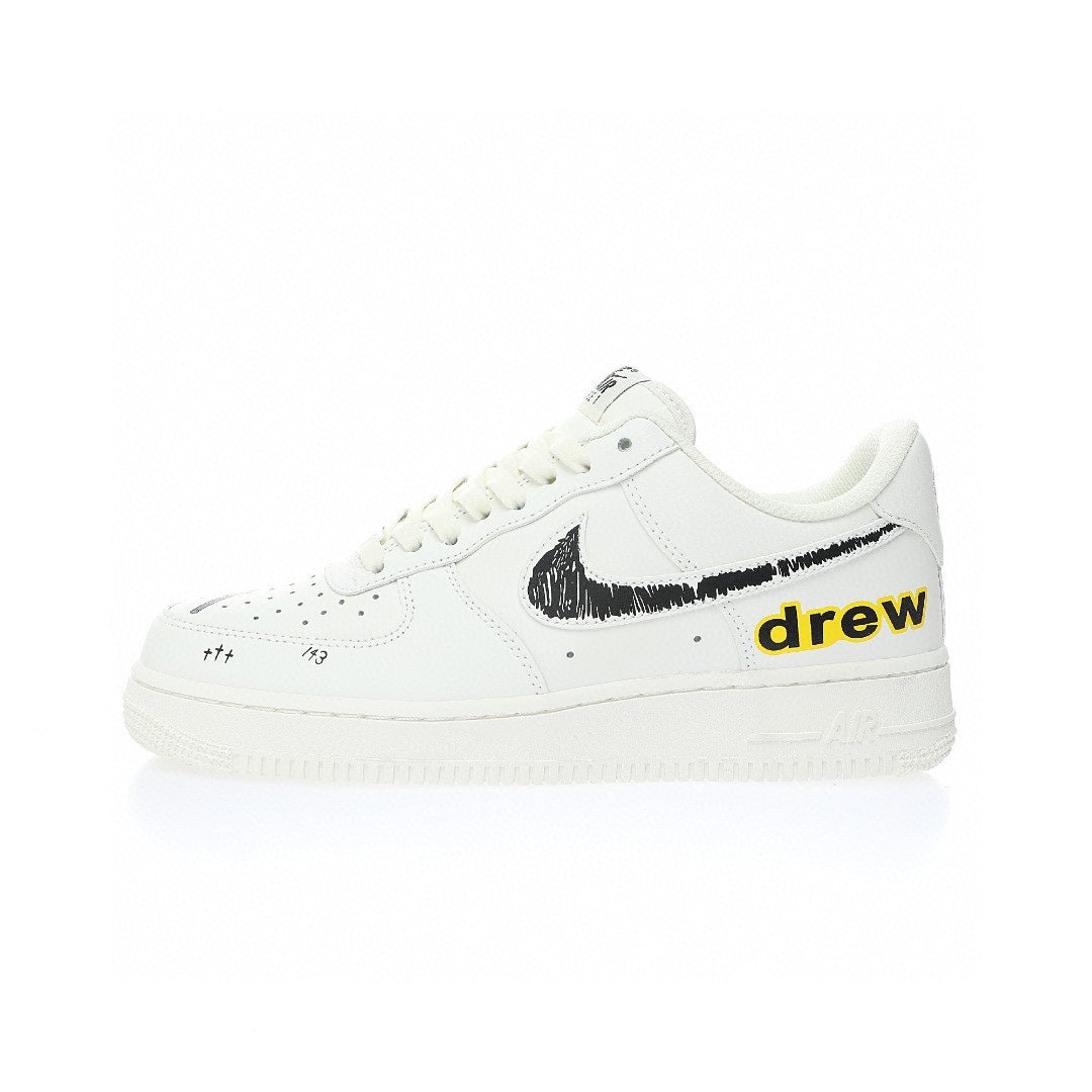 Nike Air Force 1 Drew - White/Black/Yellow - Stepsfy