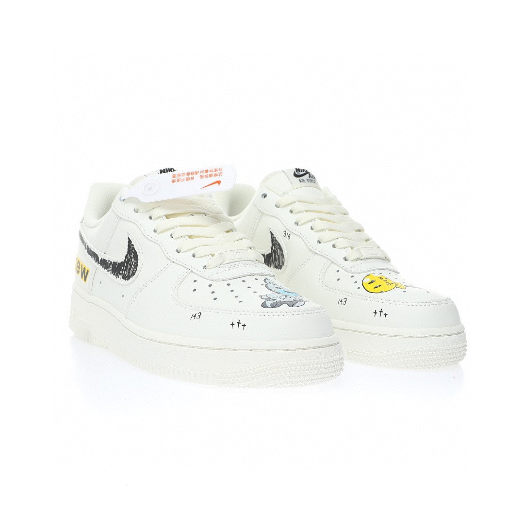 Nike Air Force 1 Drew - White/Black/Yellow - Stepsfy