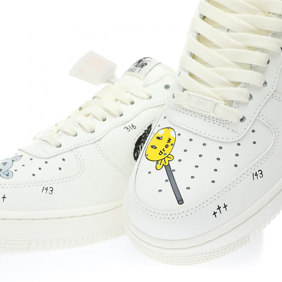 Nike Air Force 1 Drew - White/Black/Yellow - Stepsfy